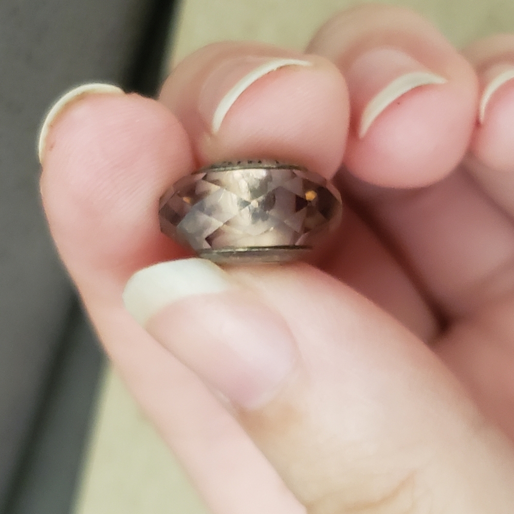 Pandora Silver Blush Pink Faceted Murano Glass Spacer Charm Deadstock - Picture 5 of 9